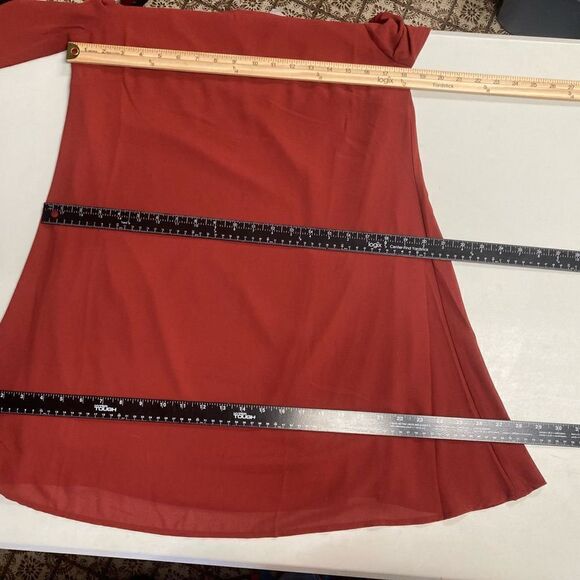 LOVE RICHE Orange Dress Size Medium Long Sleeve - Picture 4 of 10